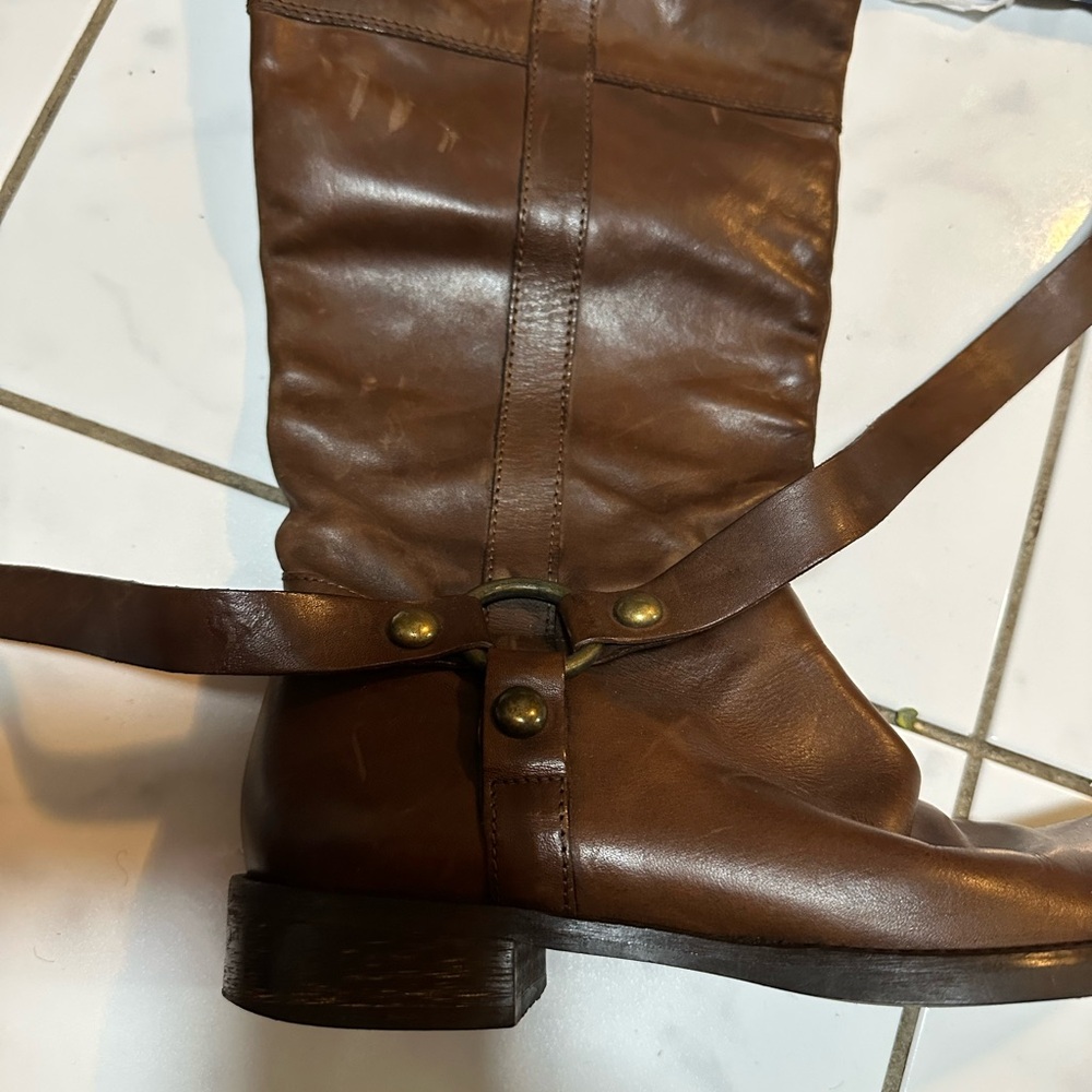 Vintage scene leather boots - Picture 9 of 10